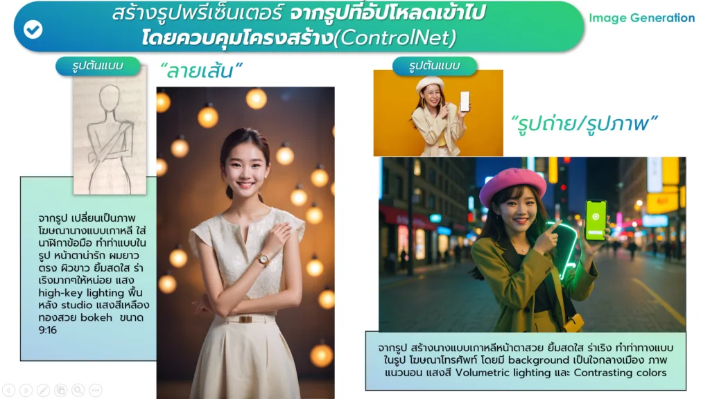 ภาพประกอบ: สร้างรูปโดยอ้างอิงโครงสร้างของรูปต้นแบบ (Control Net) (54)